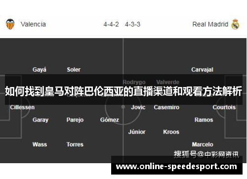 如何找到皇马对阵巴伦西亚的直播渠道和观看方法解析 如何找到皇马对阵巴伦西亚的直播渠道和观看方法解析